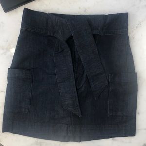 Anlo Jean Mini Skirt Tie Waste, Cargo Pockets SZ 26